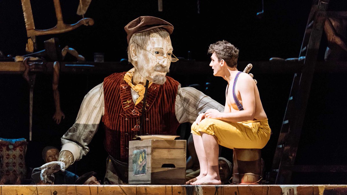 'Little wooden head with a little wooden spine 
Little wooden thing held together with twine 
Come into this world but just a toy 
He’s a little wooden toy.' 
#ntPinocchio