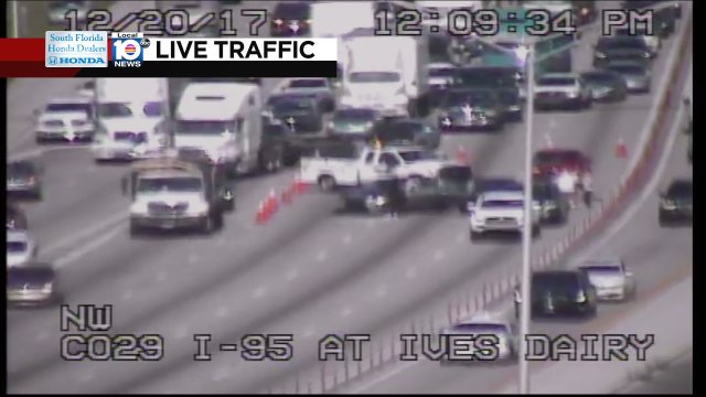 Crash on I-95 SB at Ives Dairy Rd #traffic https://t.co/wLk5lBVMGd