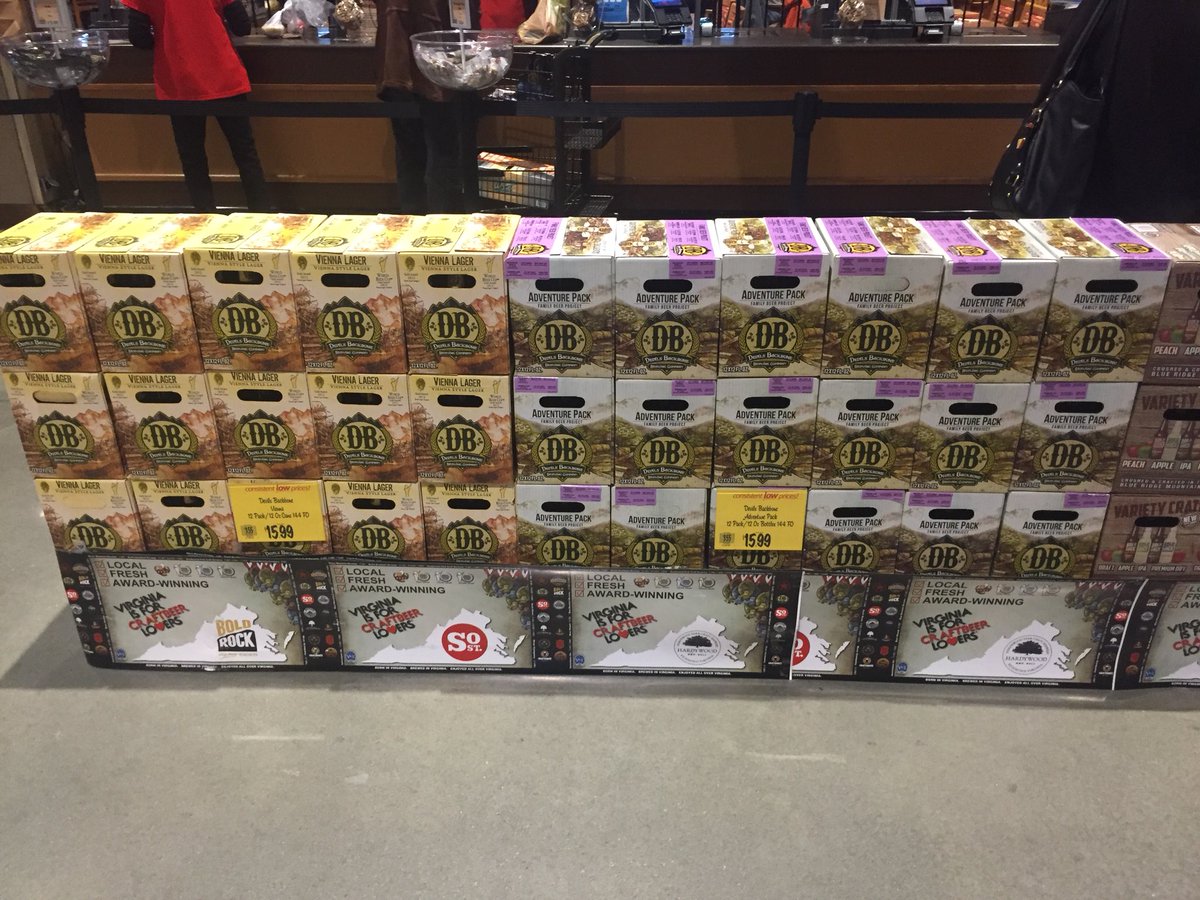 DBbeer_Kory's tweet photo. Shout out to @DBbeer_AB. First thing you see when you walk in the door at Wegmans. #killinthegame #holidaydisplays https://t.co/nOW6sEqaPH