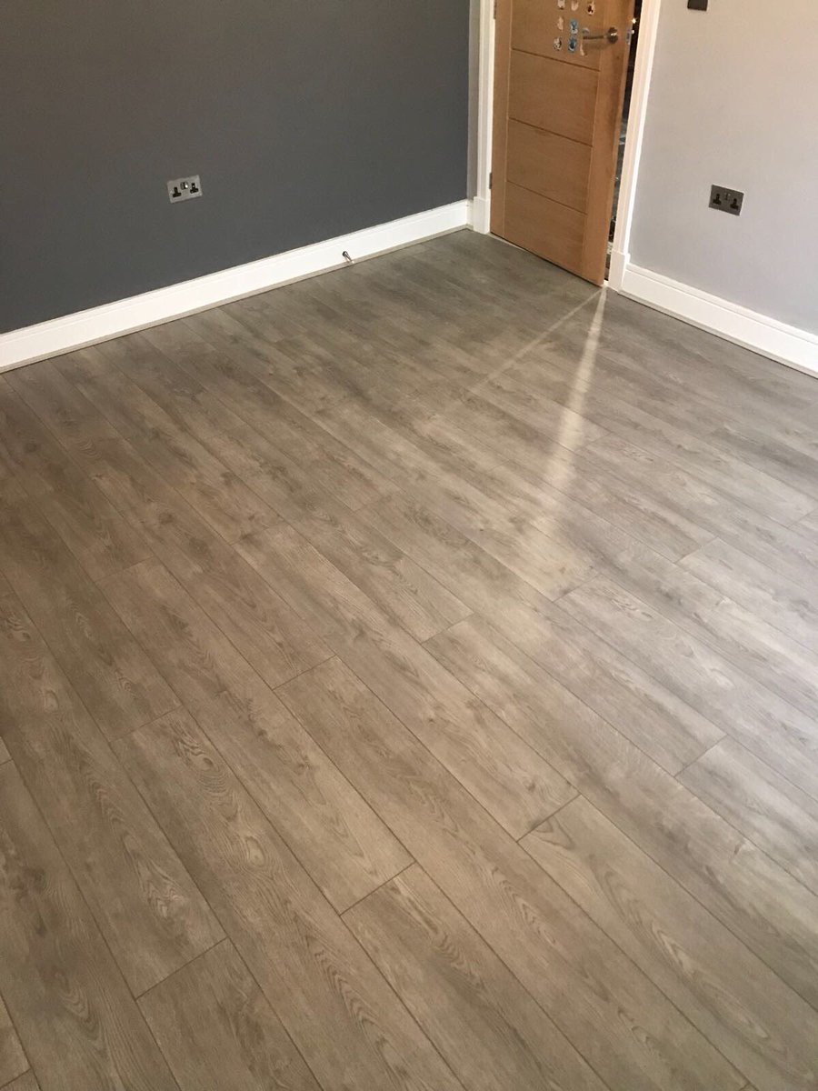 2 x bedrooms supplied &amp; fitted by ourselves (at short notice) today! Modern and fresh colours that compliment the new decor! Our customer is delighted! 😊 Great job by our flooring team! 👌🏽#laminateflooring #BedroomFloor #moderndecor #greyfloor #whitefloor #Swansea