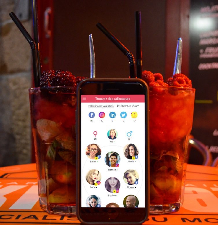 BubbleContact's tweet photo. Le temps d'un verre, découvre de nouveaux profils et leurs réseaux sociaux autours de toi ! L'appli t'accompagne au bar ou en boîte de nuit ! #BubbleMe fonctionne aussi sans réseau et c'est gratuit! #sansreseau https://t.co/tKqEMUQGjV