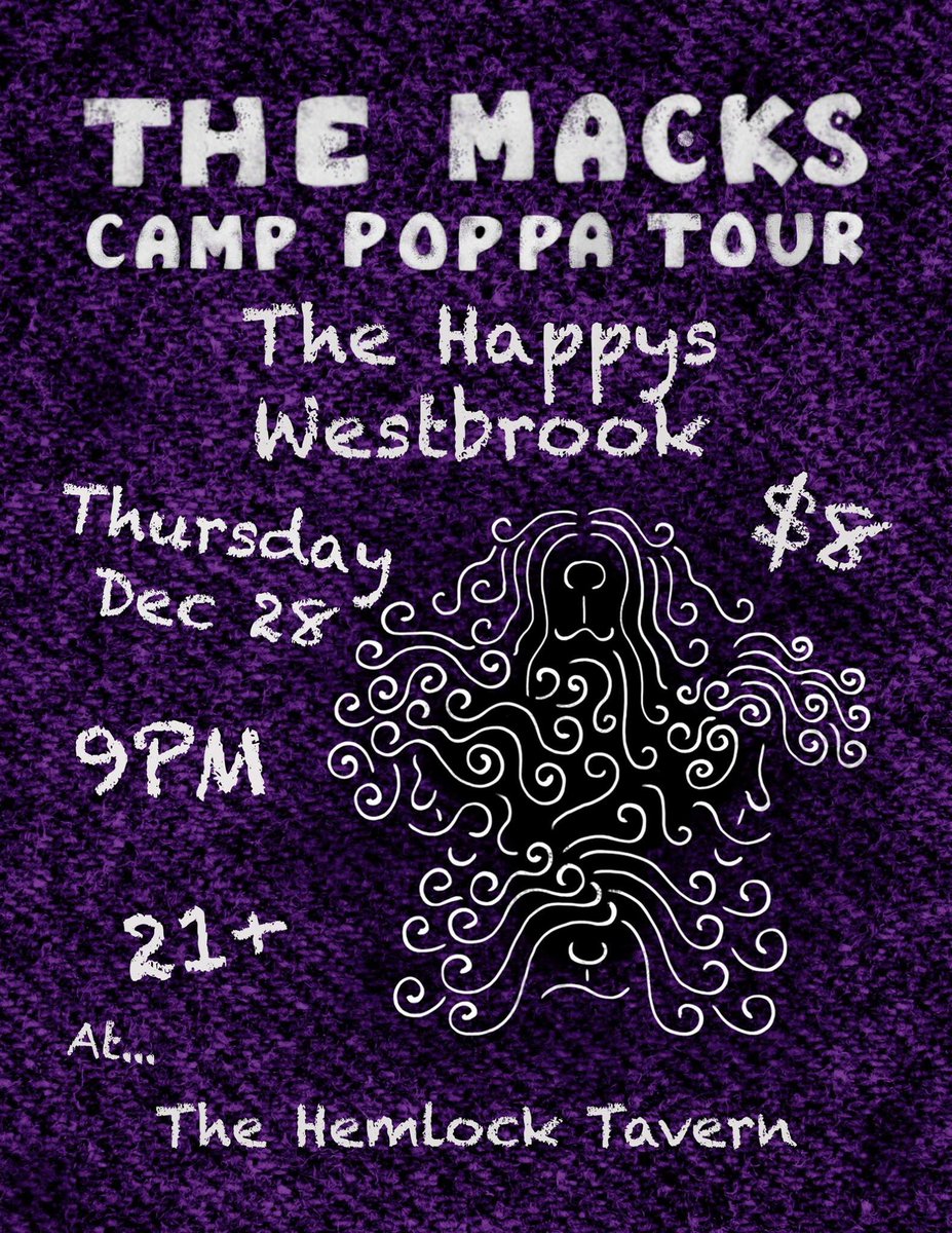 Our last show of 2017 is going to be in San Fransisco at The Hemlock Tavern. Come end the year with us! 🎉🎉
