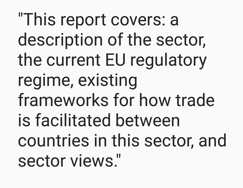 This is how the contents are described. For example, the Agriculture one had 35 pages of background facts, and 5 pages of sector views. Most worryingly:  no analysis at all of what the impact of Brexit could be. (6)