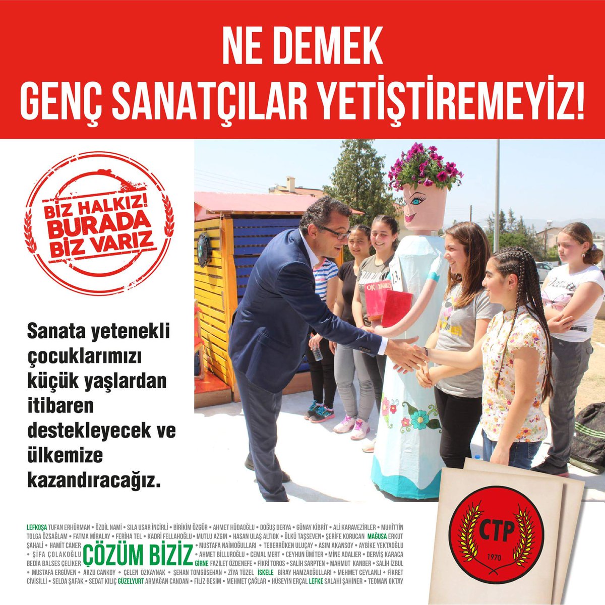 CTPKurumsal's tweet photo. Sanata yetenekli çocuklarımızı küçük yaşlardan itibaren destekleyecek ve ülkemize kazandıracağız. (s.87)
#nedemekumutyok #çalışıryaparız #seçim2018 #kıbrıs #UmutCTP
#GelecekCTP #ÇözümCTP #CTP #Gençlik #Gelecek #Sanat #Kültür
https://t.co/vaw6LWWjoU https://t.co/x6qhH0ytbT