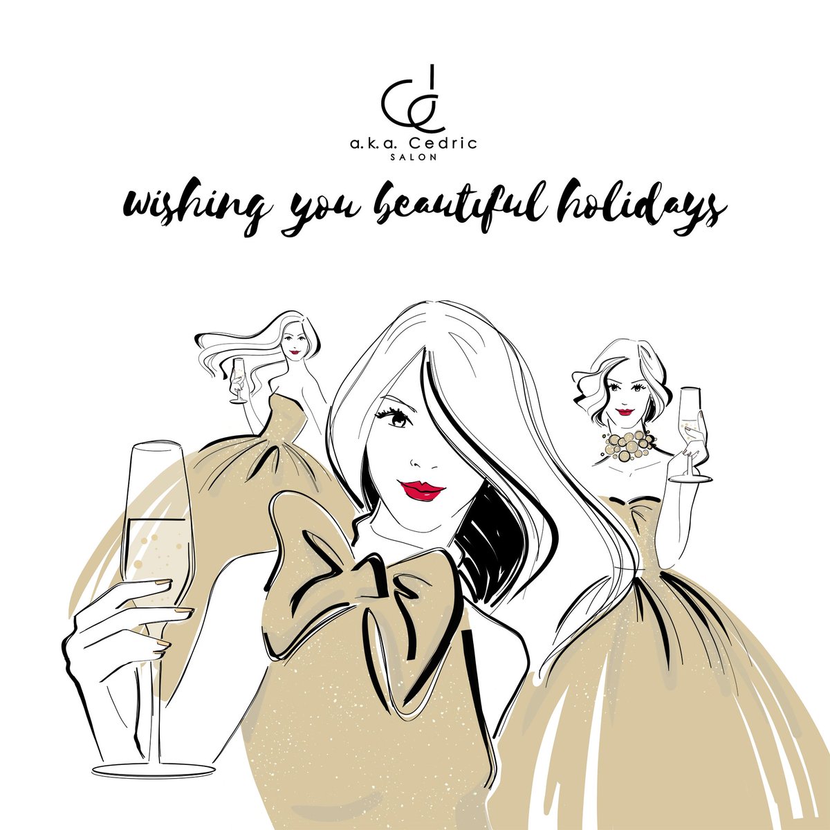 _illustrationX's tweet photo. #VeronicaCollignon created this #stylish piece for @akacedric #salon as part of the design for their beauty #holidaymural #artist #creativity #drawing #women #beatuy #fashion #illustration #hair #campaign https://t.co/5TwGE5mpBY