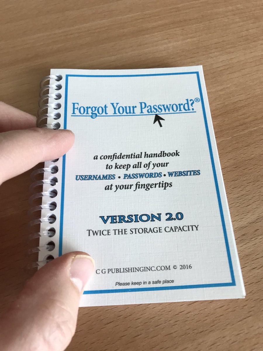 ggappdefender's tweet photo. You would think this book of passwords would at least have a key lock strap!? https://t.co/kwYeorndlx