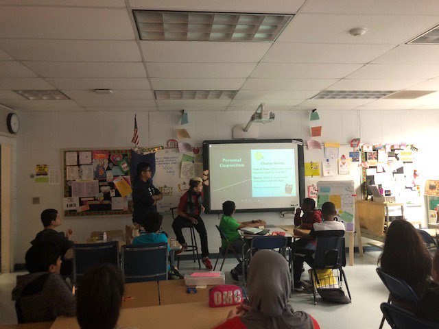 edisonACES's tweet photo. Great job by our @HerbertHooverMS #AVIDAmbassadors today! They talked about author JK Rowling's road to success and helped the Gr. 6 Ss reflect on their own wise choices. @MurtaghMrs @ThisIsMsSavage @Jillmara66 https://t.co/2gmb8mjiN2