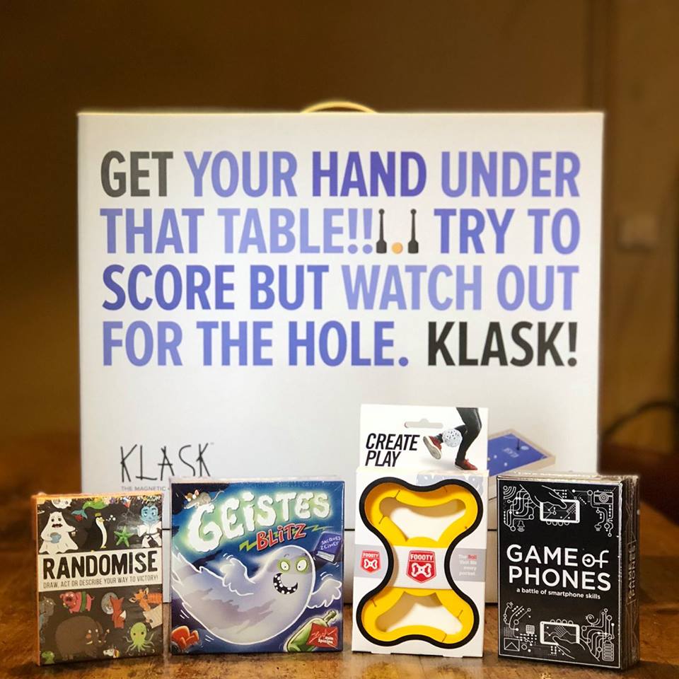 bigpotatogames's tweet photo. Did you know we also help distribute some of our friends' games?

Here's a few we really love. Who's played @KLASKgame, #Randomise, @GameofPhonesNYC, #Foooty or #GhostBlitz before? https://t.co/H4llI4yaoW