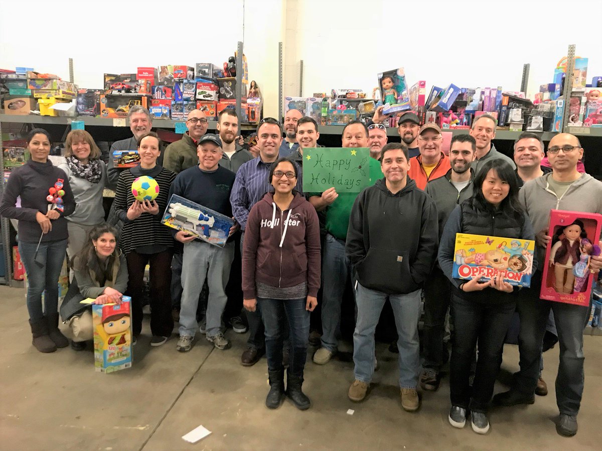 WishProject's tweet photo. Thanks to the 22 employees from @PodiumData for #volunteering today. They helped get ready for our caseworker toy giveaway so we could put the magic in #Christmas for families in need. #Homeless #corporatepartners #community #support #grateful https://t.co/2JqlGEvxHA