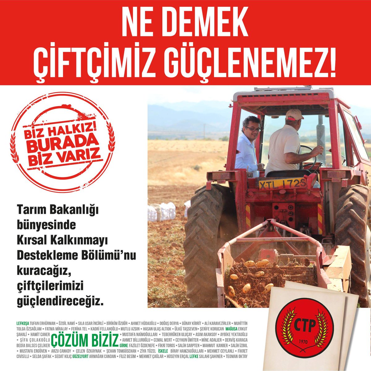 birikim's tweet photo. Tarım Bakanlığı bünyesinde Kırsal Kalkınmayı Destekleme Bölümü’nü kuracağız, çiftçilerimizi güçlendireceğiz. (s.32)
#nedemekumutyok #çalışıryaparız #seçim2018 #kıbrıs #UmutCTP
#GelecekCTP #ÇözümCTP #CTP #Tarım #Ekonomi #Kalkınma
… https://t.co/c61qsApr8J