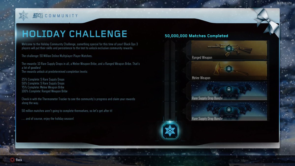 charlieINTEL's tweet image. A new Community Challenge for the Holidays is now live in Call of Duty: Black Ops 3! charlieintel.com/2017/12/20/new…