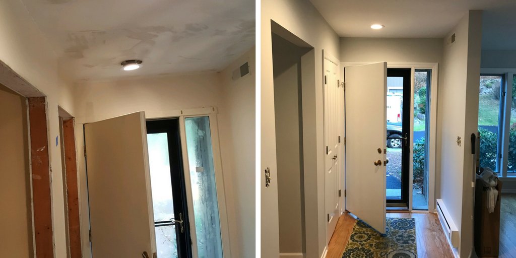 georgeapappaint's tweet image. What does the process of removing a textured ceiling include? Visit our blog to learn more: bit.ly/2DggRaz
#GeorgeApapPainting #popcornceiling #removal #interior #NY #blog