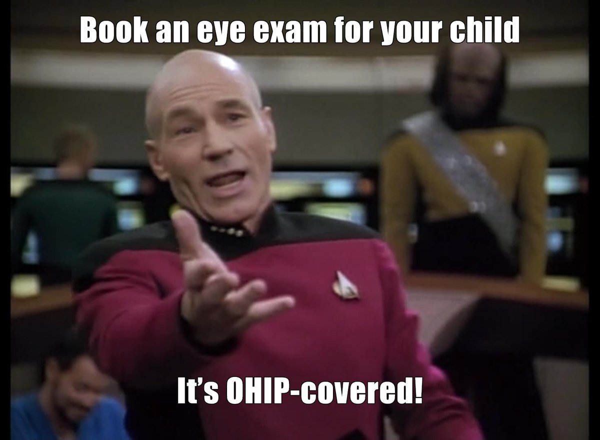 ONOptometrists's tweet photo. You heard him. If your child is 19 and under, #OHIP will cover their eye exams. Find an optometrist here: https://t.co/BRYG6zzcBr https://t.co/0kO4zReNYW
