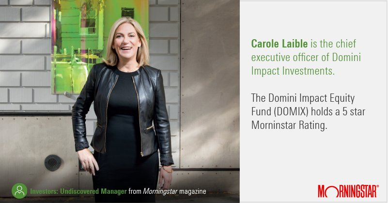 MorningstarInc's tweet photo. Carole Laible of Domini Impact Investments (@DominiFunds)$DOMIX is the Undiscovered Manager of the Dec/Jan issue of #MstarMag https://t.co/tyOfOkpY9p https://t.co/E2kKLkpvXY