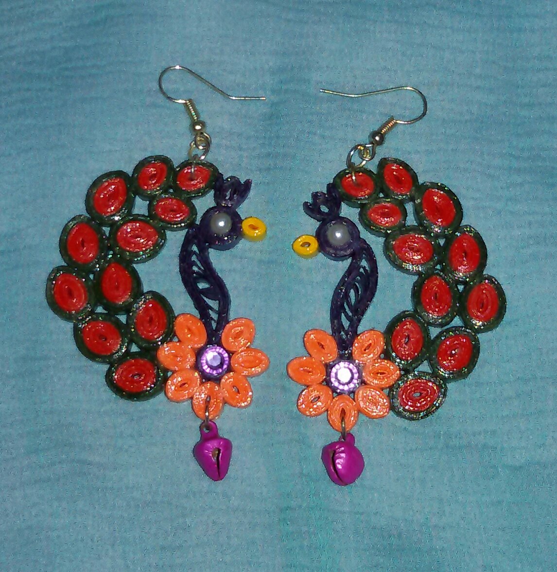 Eco Friendly Quilled Dangle Earrings | Sweethearts and Crafts