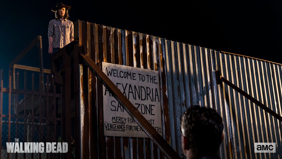 WalkingDead_AMC's tweet photo. Carl defends Alexandria. One of our favorite moments so far. #TWD https://t.co/LzYj3Ly90u