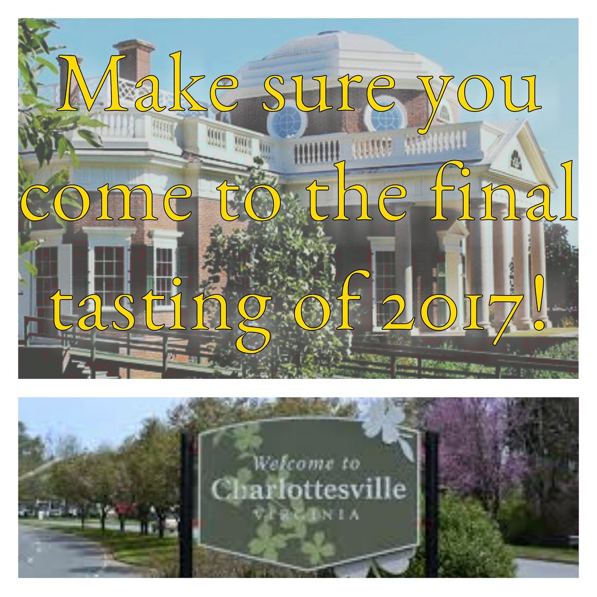 #charlottesvilleva! We'll be in town this Fri, Dec 22, from 4-7 pm for a #freetasting of #craftmead. This is our last event for 2017. Make sure you stop by to grab a bottle (or case) &amp; to say hello to Casey, one of our mead makers.