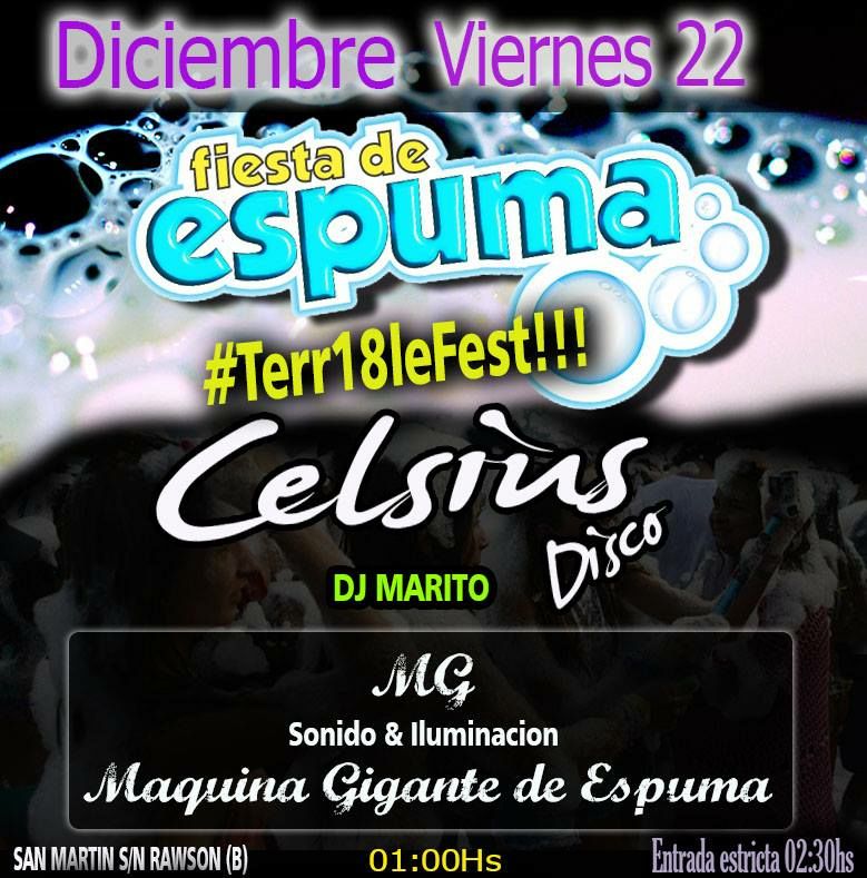 Terr18le_Rawson's tweet photo. 😈⚠️PROMO 18⚠️😈
           VIERNES 22
#Terr18le Espuma! 🎉🍻
en caso de lluvia se posterga la espuma para el sabado 30
REGALAMOS ENTRADAS EN INSTAGRAM
PREGUNTAME SI JODEMOO!
https://t.co/BSM5jbSpkP https://t.co/JoHXdDPB27
