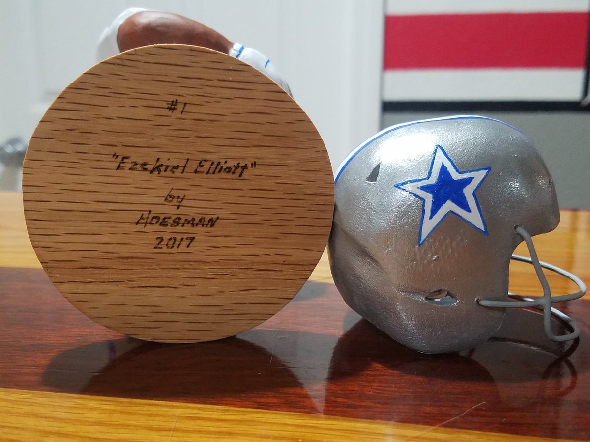 lilyfree95's tweet photo. @EzekielElliott first of a kind...hand carved and painted! awesome gift for a lifelong Buckeye and Cowboy fan! https://t.co/uJUtGaRQa2