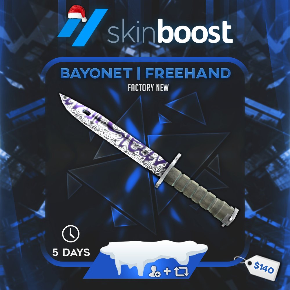 skinboostgg's tweet image. 🎅 Bayonet Freehand Giveaway 🎅

To enter:
➡️ Retweet
➡️ Must Follow Us
➡️ Visit skinboost.gg     

Ends in 5 days!
Best of luck! 💙
#CSGOGiveaway