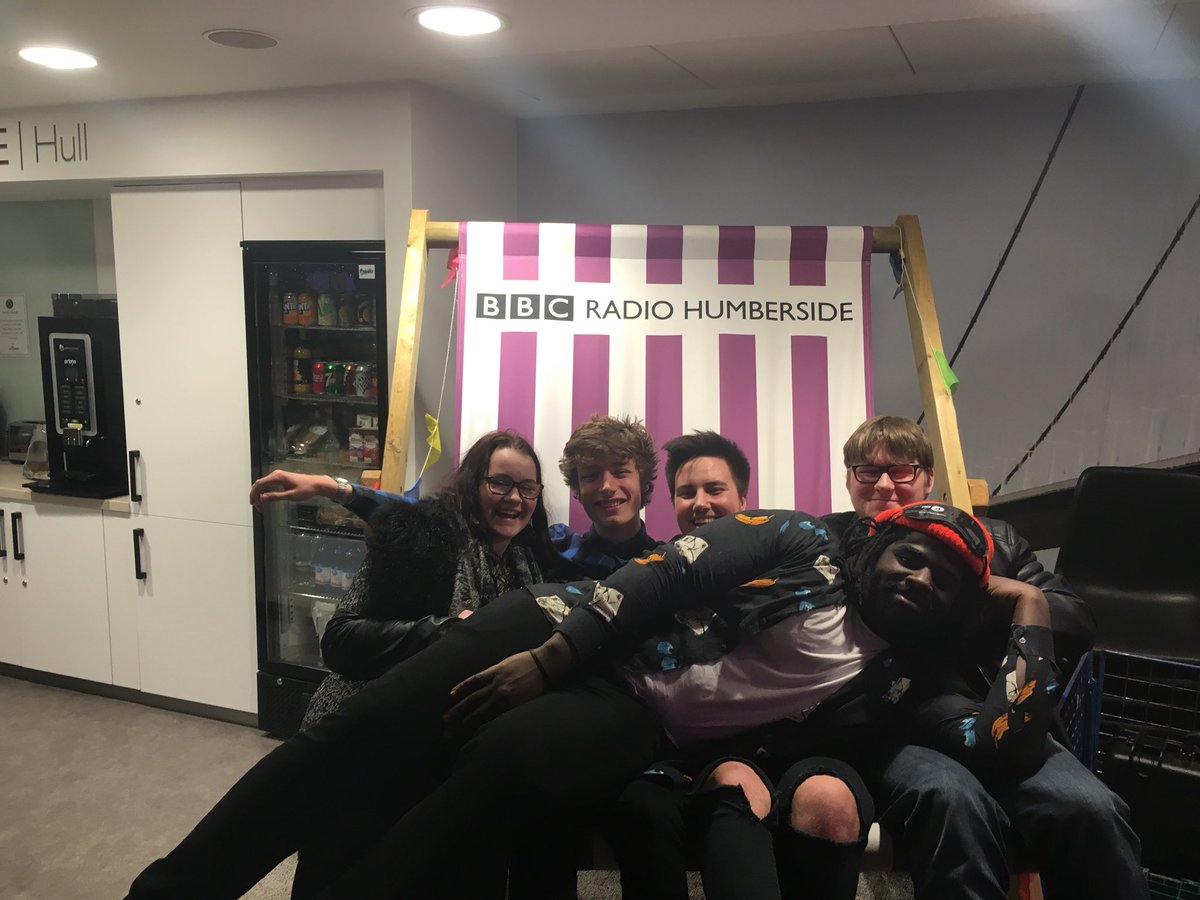 thegeorgeyboy's tweet photo. Selfie @RadioHumberside with @Kofi_Smiles @HiItsLewisClark  @LordRandyZach https://t.co/bdH9Ijo0p4