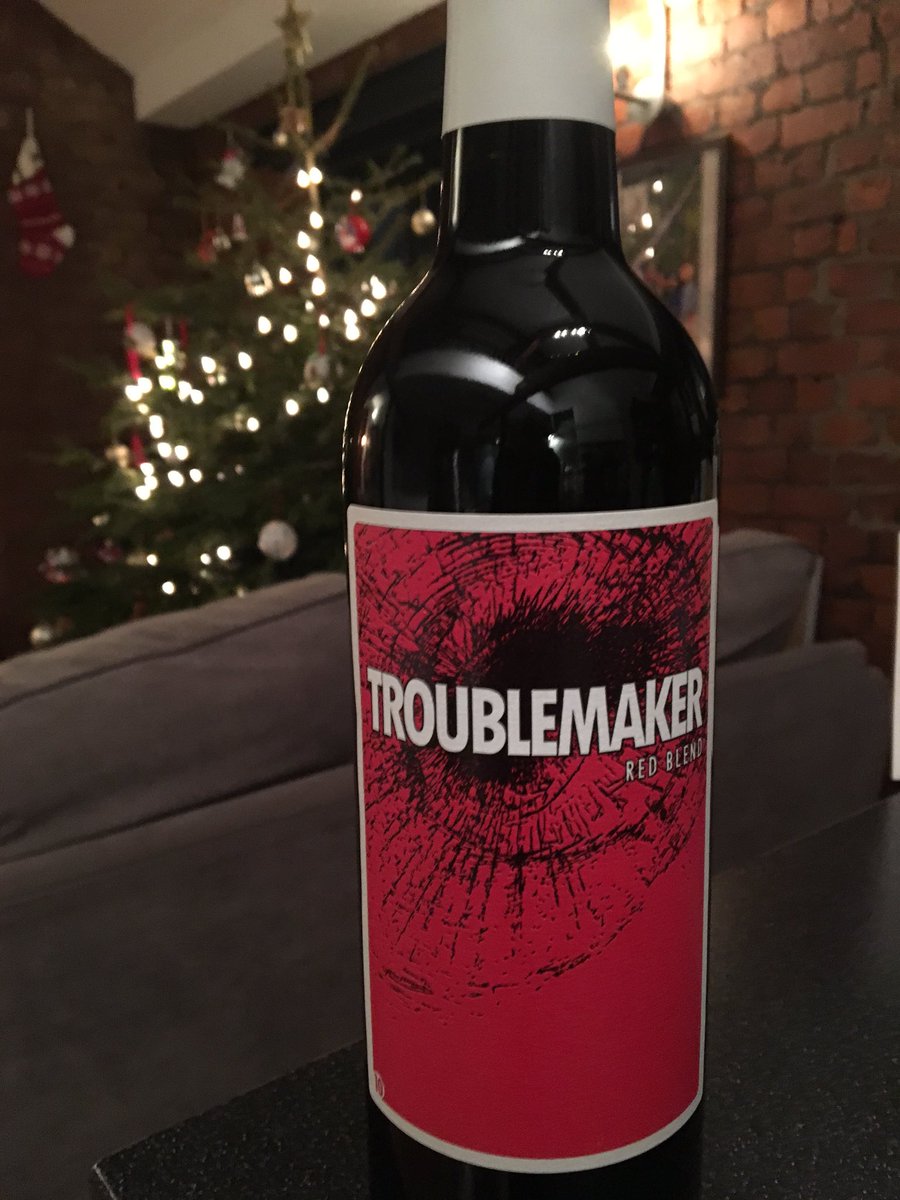 Kicking off Christmas with a bottle of <a href="/TroubleMkrWine/">Troublemaker Wine</a> 10