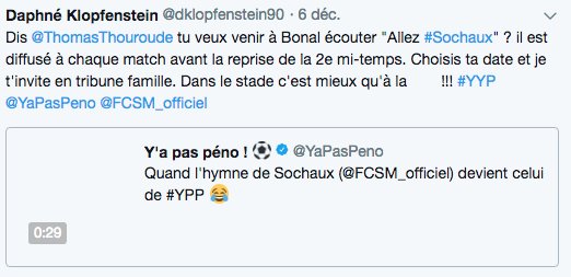 dklopfenstein90's tweet photo. @anissa_haddadi @FCSM_officiel @Europe1 @YaPasPeno @StephaneVeaux @ThomasThouroude @Anaisgoubatian @DidierRoustan Pas de réponse de @ThomasThouroude à mon invitation de venir écouter l'hymne du FCSM au stade Bonal pendant un match !!! La bande de @YaPasPeno je vous invite en tribune famille où ns sommes abonnés... Dans le stade c'est mieux qu'à la 📻 https://t.co/ZAKsxBAAIW
