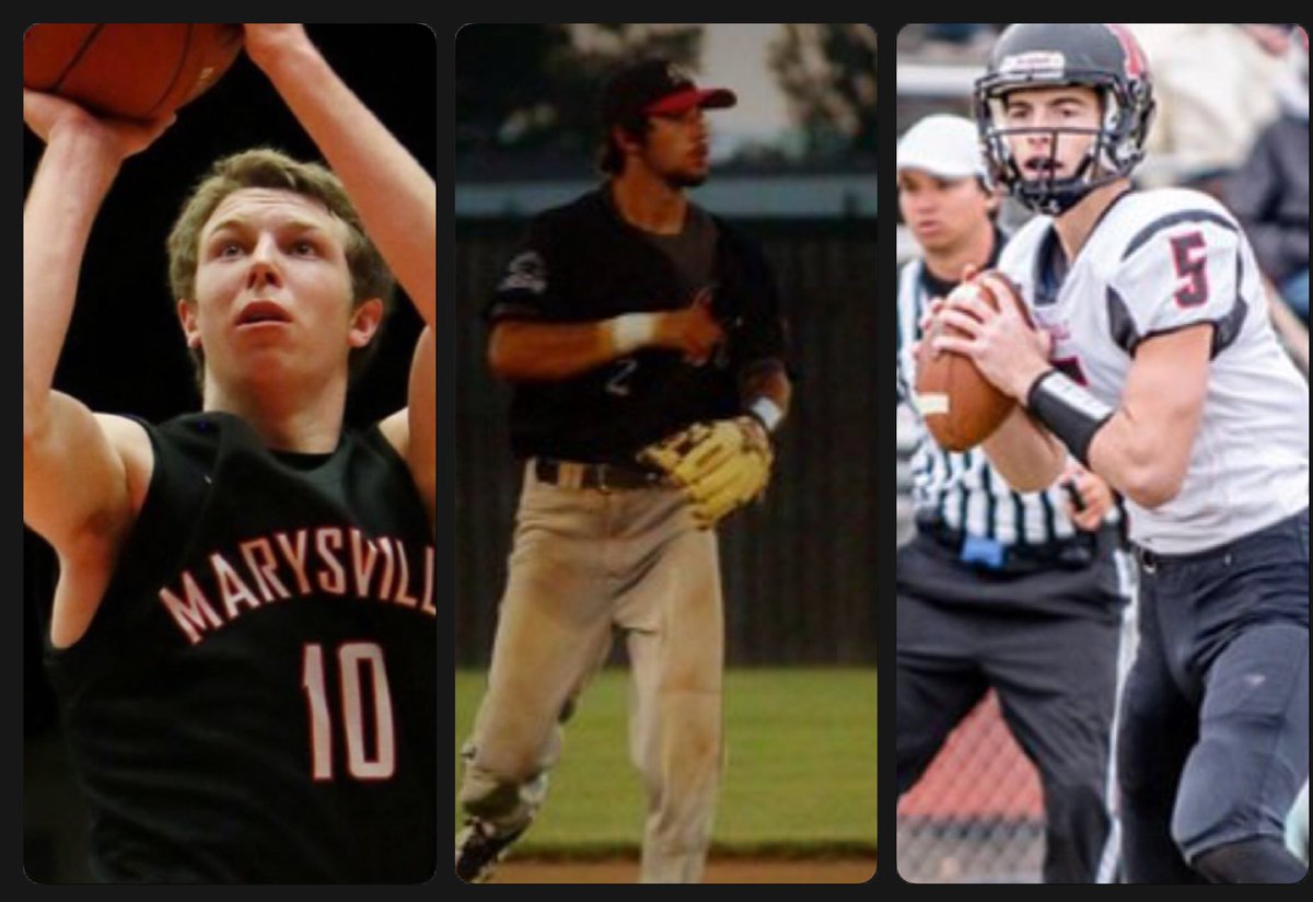 sportsinkansas's tweet photo. Marysville had a heck of a 2017 calendar year with three 3A Player of the Year honorees in three sports. Gabe Pieschl 3A @sportsinkansas Basketball POY, Jayton Haggard 3A KABC Baseball POY, Jack Blumer 3A @sportsinkansas Football POY. Has this ever happened before? https://t.co/ovZAyG5Tsf
