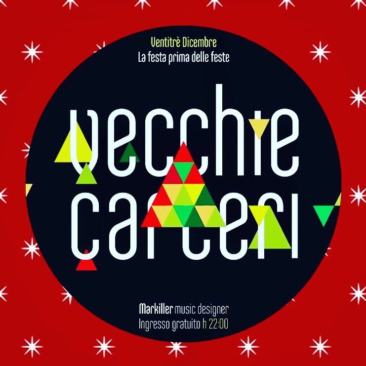 dj_markiller's tweet photo. La FESTA prima delle feste 
Sabato ore 22 #VecchieCarceri
#Markiller • Music • Designer https://t.co/RldXx5y2C0
