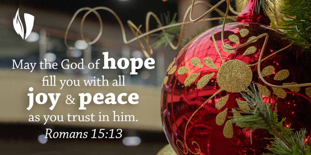 gardnerwebb's tweet photo. May the God of hope fill you with all the joy &amp; peace as you trust in him.
Romans 15:13 #WednesdayWisdom https://t.co/NcyF3phf1F