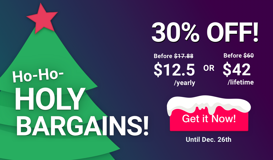 FreeYouTubeDL's tweet photo. Have you ran out of ideas for Christmas gifts? We've got your back! Get YouTube Downloader at a very special price: https://t.co/EvRZKiDYYg https://t.co/B4V20phHXI