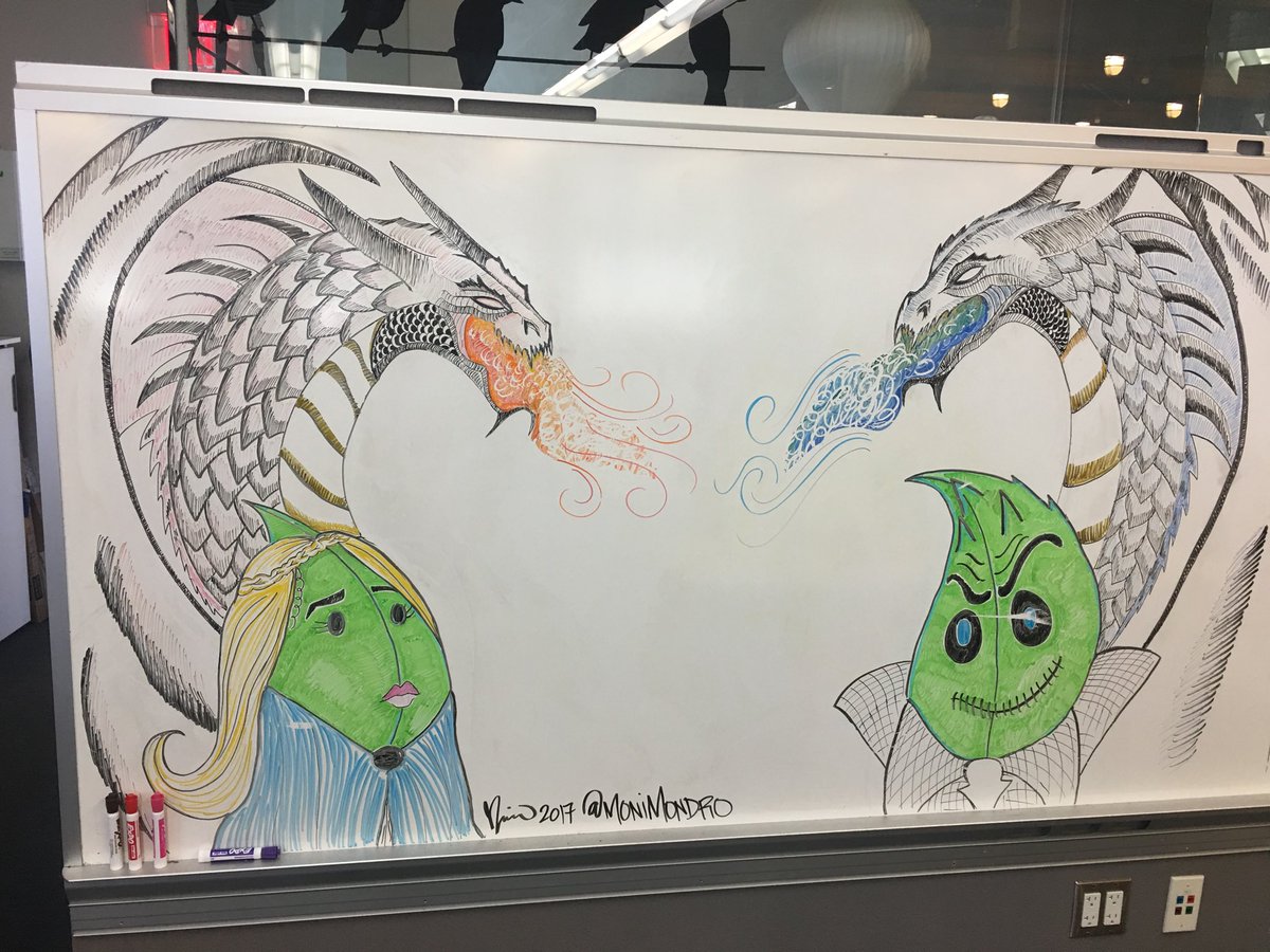 Daenerys Targaryen and the Night King are at <a href="/MongoDB/">MongoDB</a> office in #PaloAlto ! Who will win??? Answer after the break... Happy holidays to all! #GameofThrones