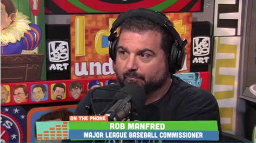 Deadspin's tweet image. Dan Le Batard went for Rob Manfred's neck: deadsp.in/TKx7Cwn