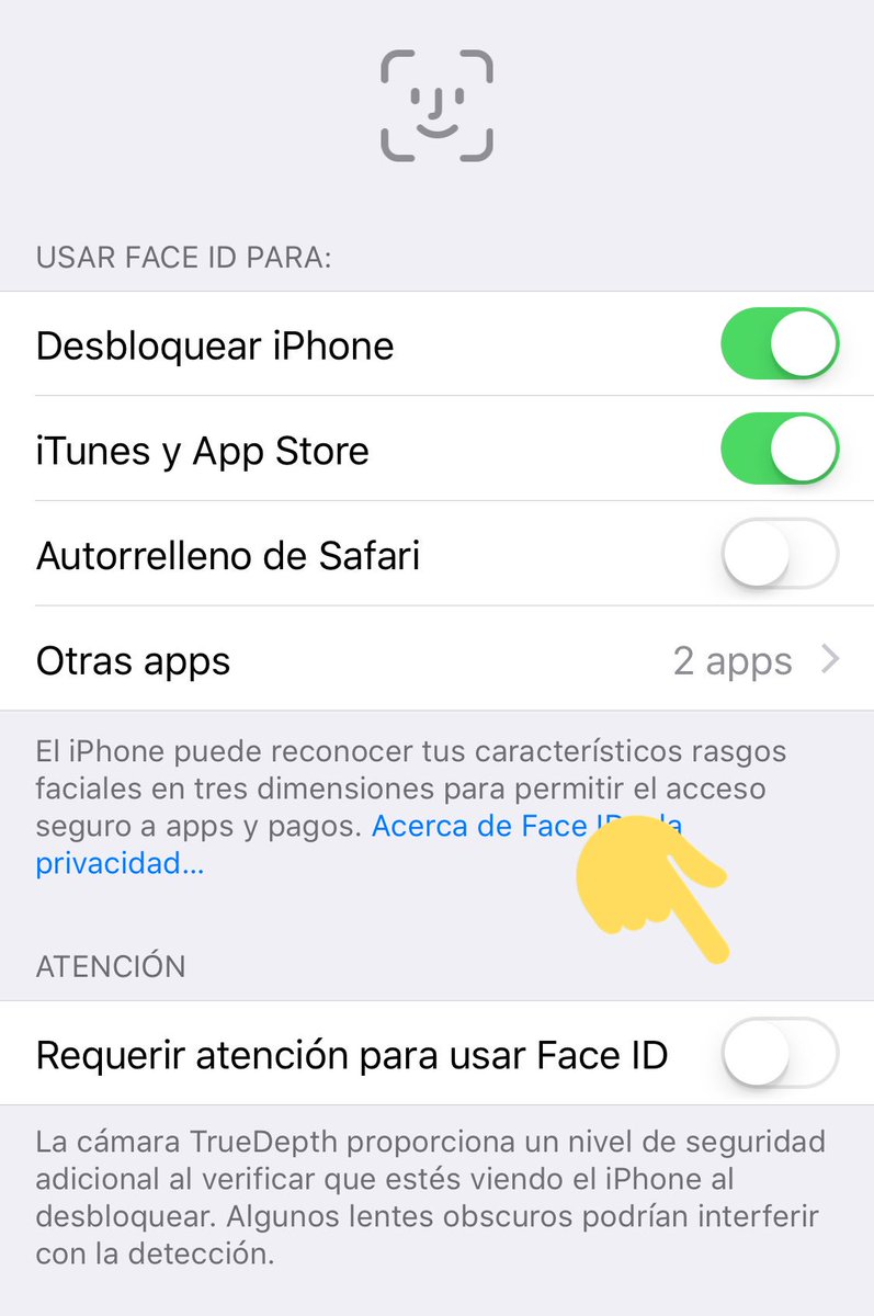 AdHoc_MX's tweet photo. Desbloquea tu #IPhoneX aún usando lentes 😎. Sólo debes quitar esta función adicional al sistema de seguridad y listo! 🙌🏼✨ #muyadhoc https://t.co/6QZQnmcdvT