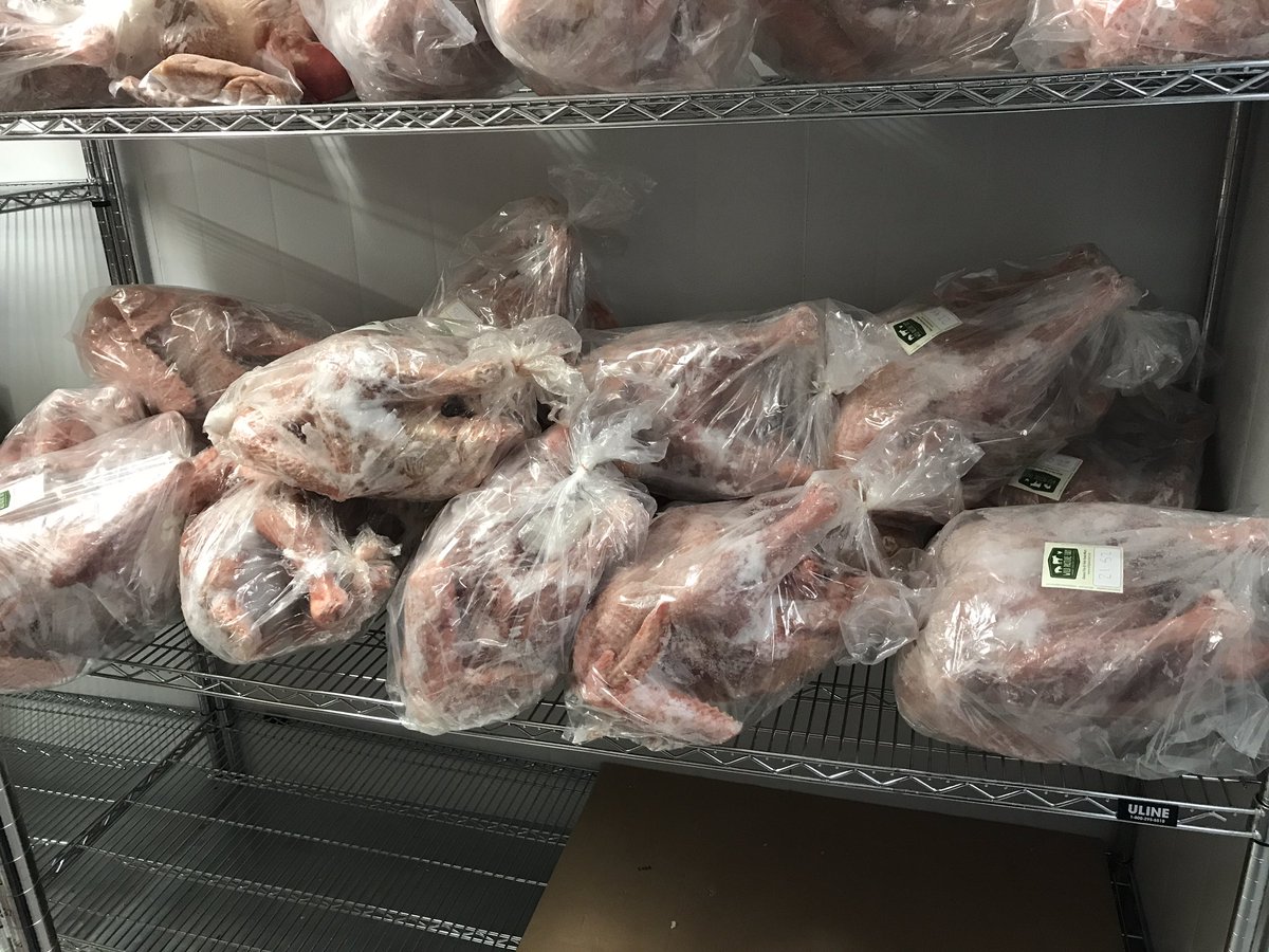 A dozen or so turkeys left and we really want them sold! 21-22 pounds each $4.50/pound. Open Friday 12:30-6:00 and available @TruroMarket on Saturday.