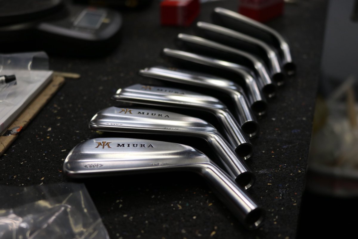 MiuraGolfInc's tweet photo. Brand new set of MB-001s being built just in time for the holidays 🎁 #MiuraGolf #DiscoverPerfection #TheMiuraWay https://t.co/GBrl6Box7p