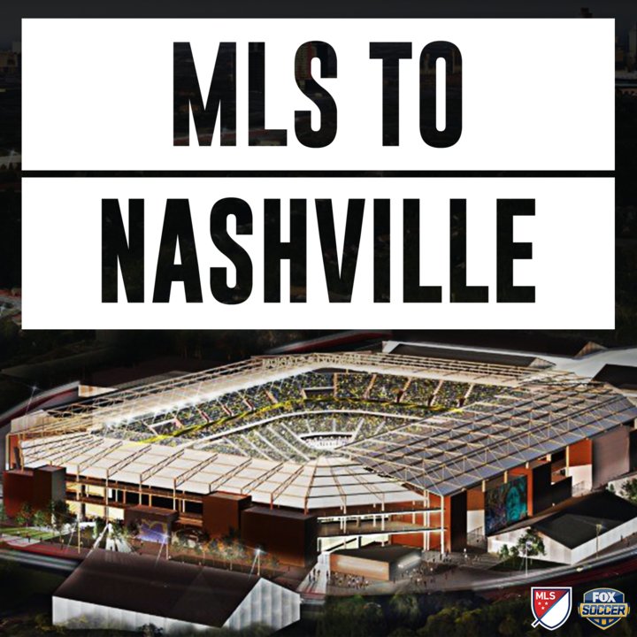 FOXSoccer's tweet photo. IT'S OFFICIAL!

Major League Soccer is coming to the Music City. Congratulations, Nashville! https://t.co/EVJz8e7jZj