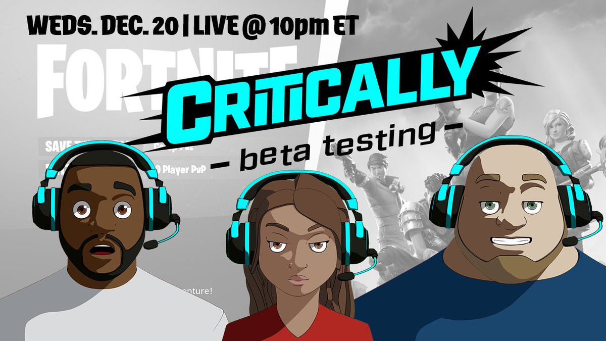 CriticalAwkward's tweet photo. It's our last scheduled #Livestream of the year
We will be playing #Fortnite
And discussing #Holiday cheer
It's the most wonderful time of the year
#Twitch #CriticallyAwkward #StayTooned https://t.co/538KtiW85j
