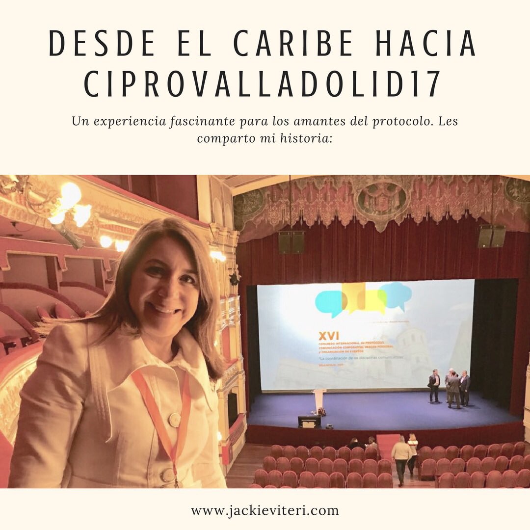 JackieViteri's tweet photo. CIPROVALLADOLID17: una experiencia fascinante para los amantes del protocolo. #ciprovalladolid17 #congresodeprotocolo @oscar_puente_ https://t.co/LsrfYI3FYF