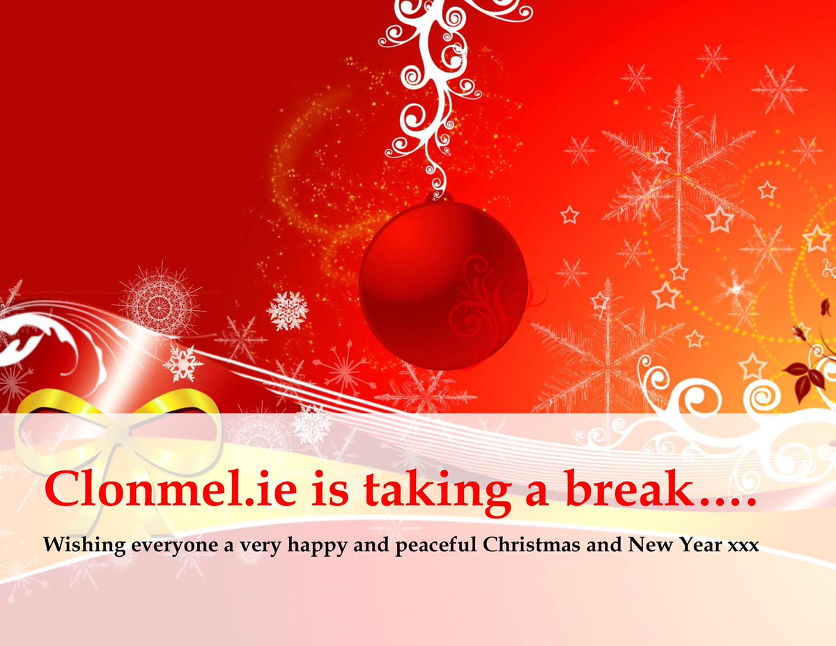 Wishing all our followers a very Merry Christmas and New Year Thanks for all of your likes/follows and engagement. #loveClonmel ✨🎄✨