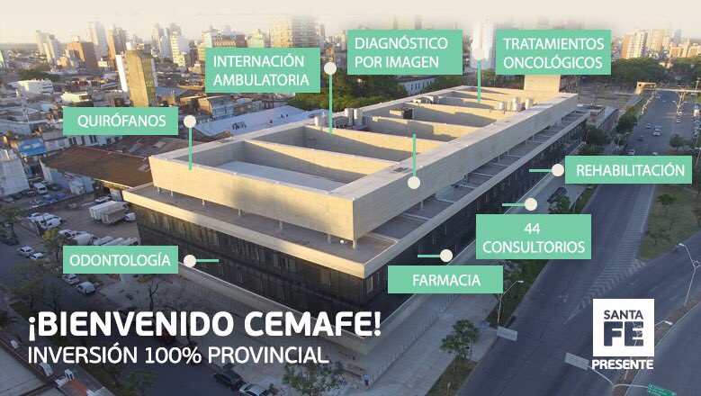 susananader's tweet photo. En un mismo año @GobSantaFe y @MiguelLifschitz inauguraron hospitales en Ceres, Venado Tuerto y HOY el #CEMAFE 🏥 en la capital ¡La mejor salud pública del país en toda la provincia! https://t.co/DEwPMMEYqk