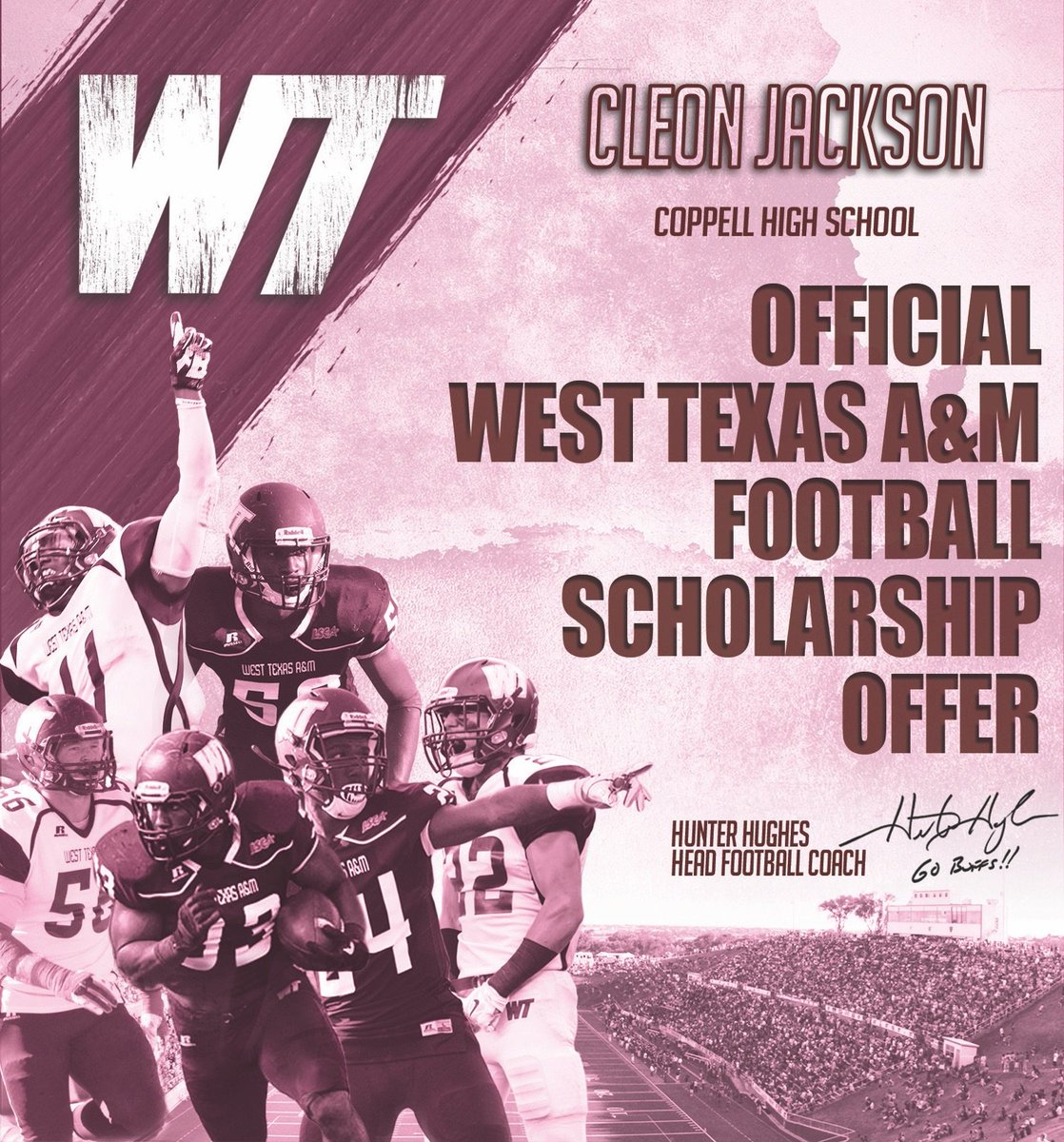 jackson_cleon's tweet photo. Excited and blessed to announce my 2nd offer from West Texas A&amp;M! 🎉🏈 https://t.co/PWzeGD3vwM