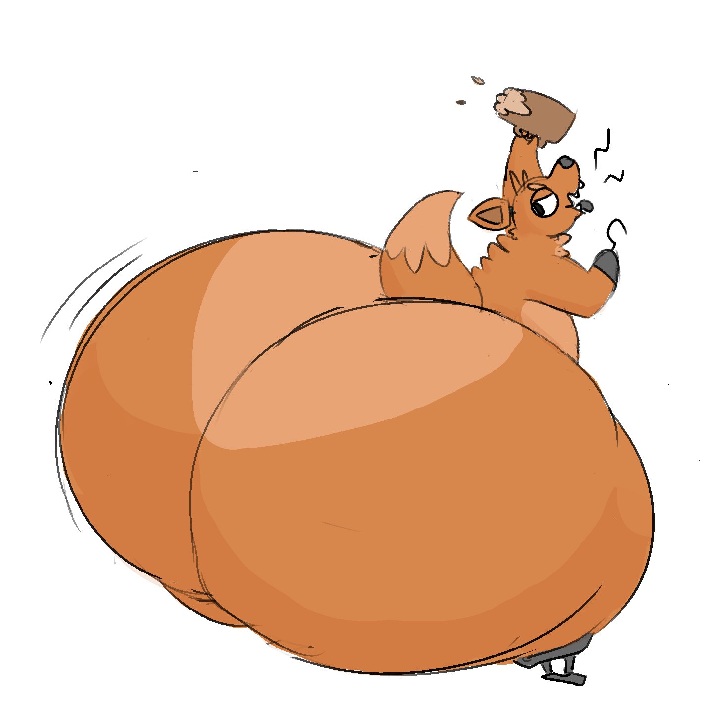 Double on X: also yet another fnaf pic, this was just a doodle that i  quickly slapped color on tho a friend liked my butt chica but wanted a butt  foxy, and