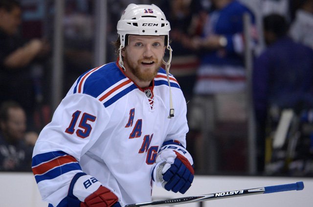 Goal! A happy birthday from Toasting The Town to former Derek Dorsett! 