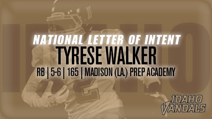 Electric running back Tyrese Walker is the newest Vandal!