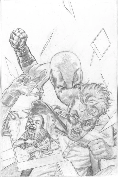 This original pencil for the cover of "Quantum &amp; Woody" #2 is now for sale. More info: artsales.chiaroscurostudios@gmail.com 