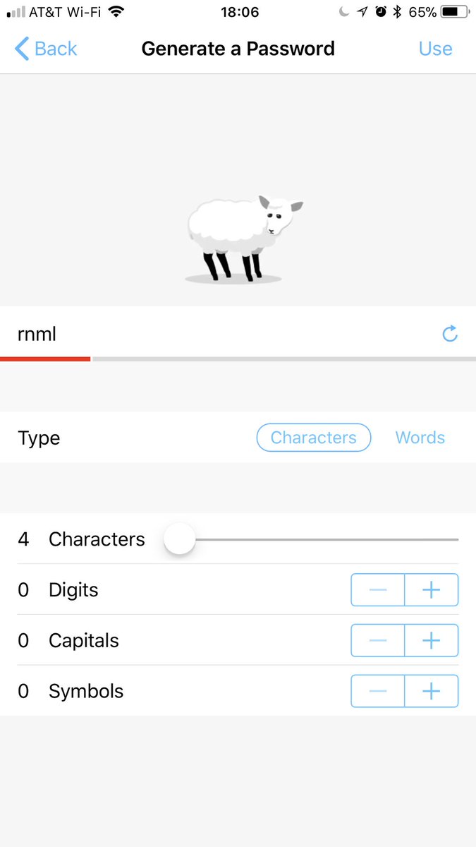 arthurapage's tweet photo. @lifehacker Just downloaded @theTunnelBear #RememBear for #iOS and really like the password generator that lets you select the number of uppercase, punctuation, and numbers. Awesome. The sheep to bear scale is real nice. https://t.co/nhIThZ0EMN