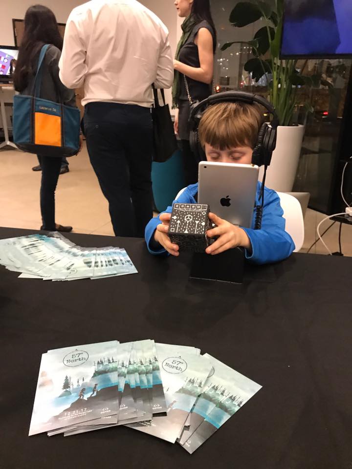 Mighty_Coconut's tweet photo. Huge Thanks to @VRAustin and @MergeVR for a great #VR #AR Holiday party last night. It was so fun showing off our new game #57degreesNorth @CapitalFactory. We go LIVE tomorrow, 12/21/17! Download for only $2.99, on iOS and Android. #mergecube #techtoys #cooltoys #mightycoconut https://t.co/YwHCglFa3u
