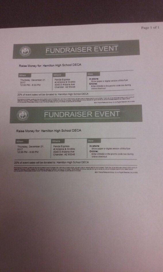 HamiltonDECA_AZ's tweet photo. ⭐️Finish finals with a trip to Panda Express on December 21st from 12-8! Support Hamilton DECA by showing them this flyer!! ⭐️ https://t.co/Z8TPnBTf9w