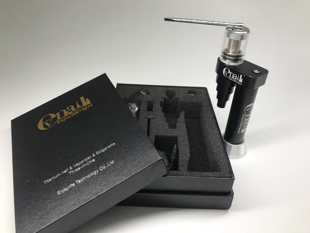 enjoylifetech's tweet photo. #evnail with titanium and quartz atomizers for your wax. Working temperature500F-900F. With digitalscreen show working time and temperature! https://t.co/OhSUjIeEIX